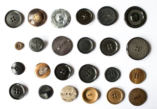 A Collection of Multicolour Different Size Buttons