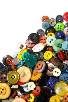 A Collection of Multicolour Different Size Buttons