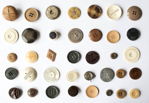 A Collection of Multicolour Different Size Buttons