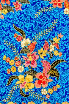 The beautiful of art Batik textile pattern that become traditional clothes.