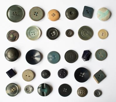 A Collection of Multicolour Different Size Buttons