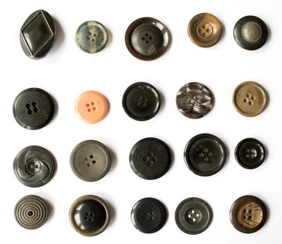 A Collection of Multicolour Different Size Buttons