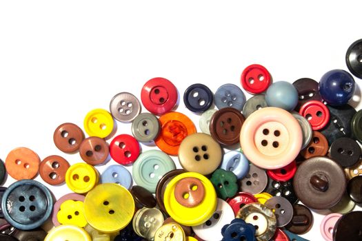 A Collection of Multicolour Different Size Buttons