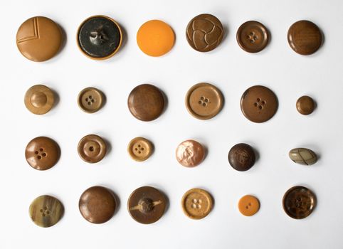 A Collection of Multicolour Different Size Buttons