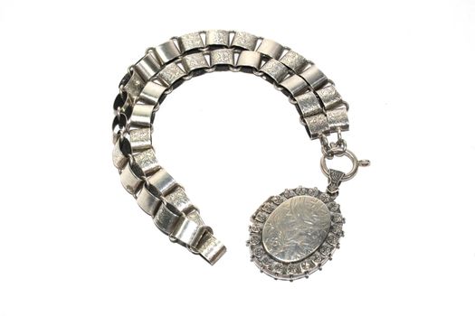 Ladies Vintage Antique Gem Jewellery On White Background