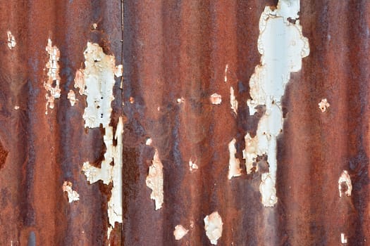 Close-up of rusty damaged metal sheet