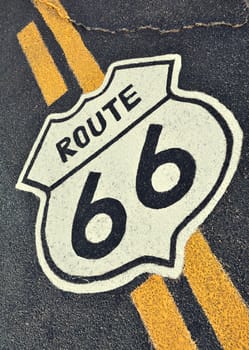 The mythical Route 66 sign in California, USA.