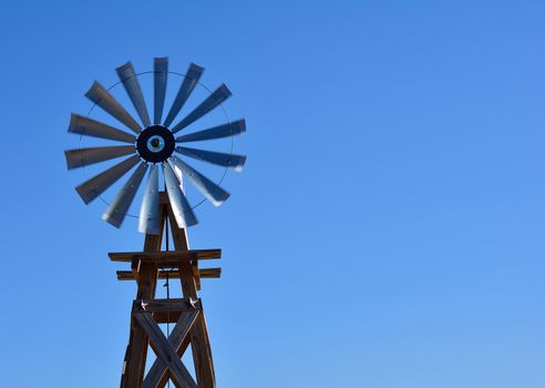 Windmill on an agricultural farm in Texas, USA.