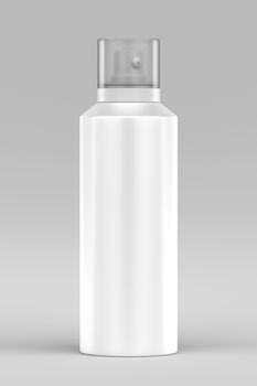 3D rendering of blank template of cosmetic bottle packaging isolated on white background.