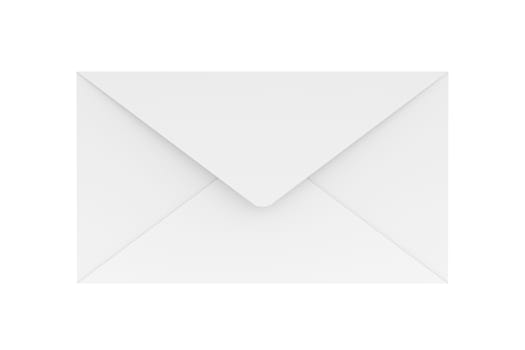3D rendering of blank envelope isolated on white background.
