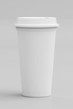 3D rendering of coffee cup isolated on white background.