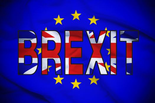 EU and UK flags conveying Brexit voting concept.