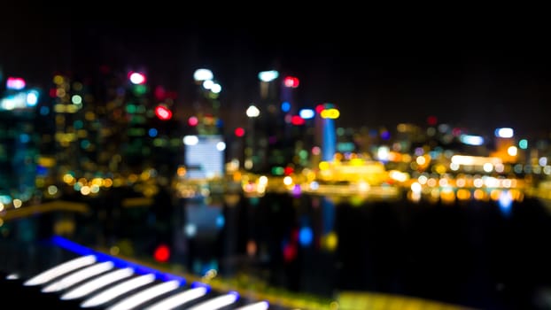 Background of colorful bokeh of cityscape at night.