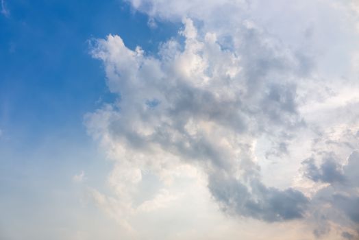 Background of blue sky and clouds in HDR.