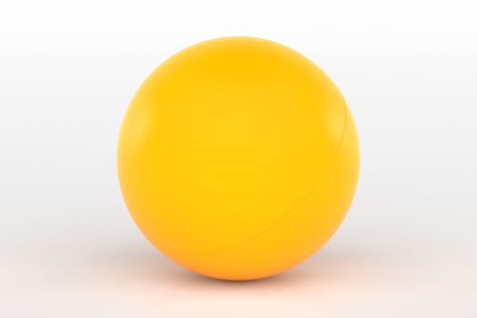 3D rendering of ping pong ball isolated on white background.