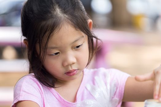 Child development concept of exploring and learning.