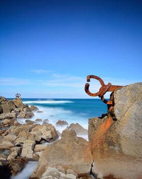 San Sebastian coastline landscape, Basque country, Spain.