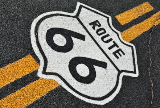 The mythical Route 66 sign in California, USA.