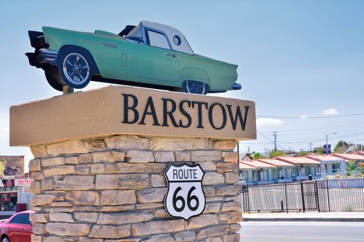Barstow, Usa - July 26, 2017: Barstow City Limits sign in California.