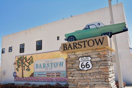 Barstow, Usa - July 26, 2017: Barstow City Limits sign in California.