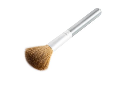 Makeup brush isolated on white background, beauty concept