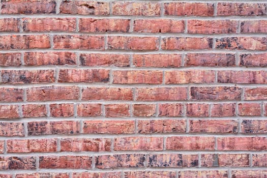 Old red brick wall texture background