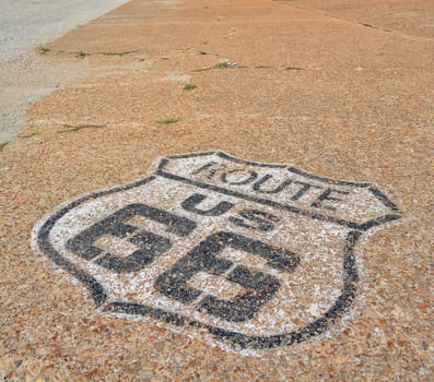The mythical Route 66 sign in California, USA.