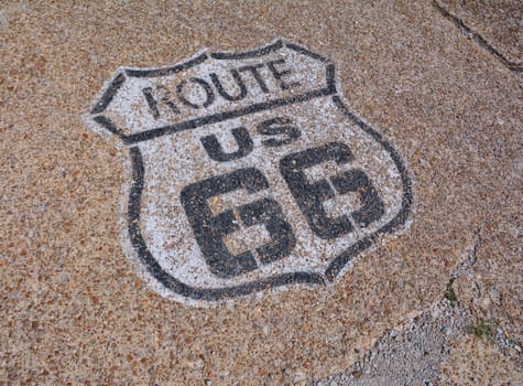 The mythical Route 66 sign in California, USA.
