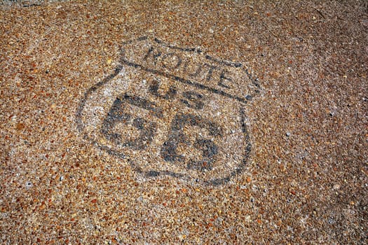 The mythical Route 66 sign in California, USA.