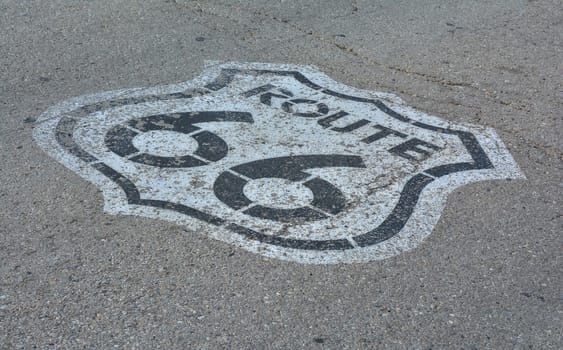 The mythical Route 66 sign in Texas, USA.