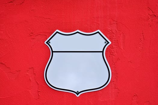 American interstate highway road shield with a white background.
