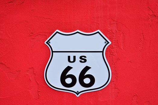 American interstate highway route 66 shield.