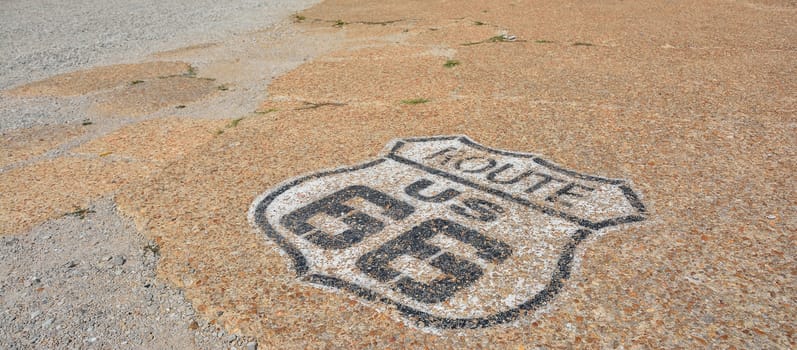 The mythical Route 66 sign in California, USA.