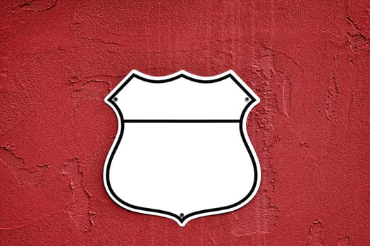 American interstate highway road shield with a white background.