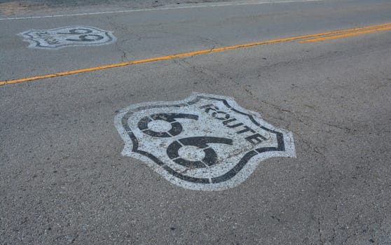 The mythical Route 66 sign in Texas, USA.