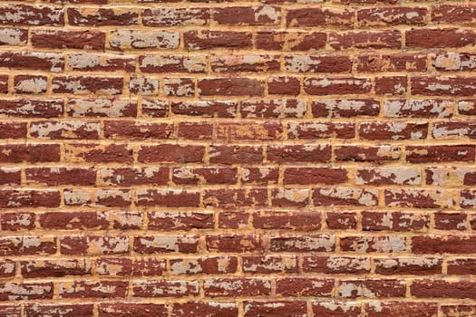 Old red brick wall texture background