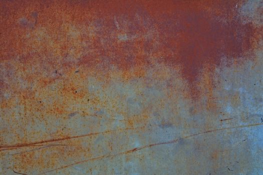 Close-up of rusty damaged metal sheet