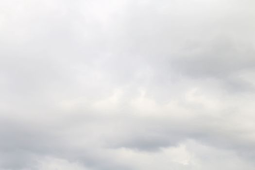 Sky white rain storm background, puffy gray white clouds soft background