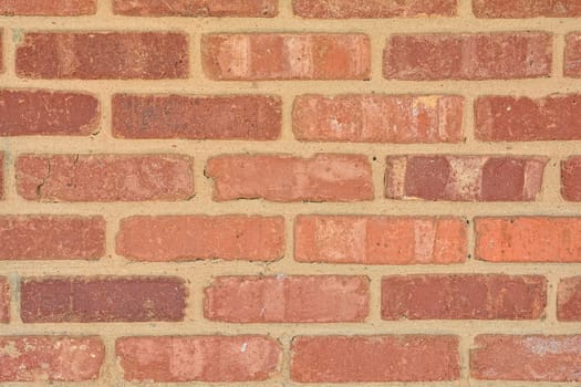 Old red brick wall texture background