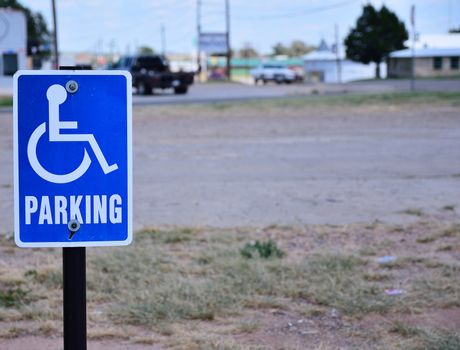 Reserved parking for handicapped only sign.