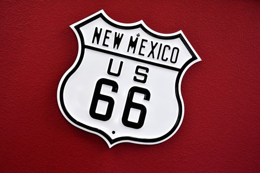 Historic Route 66 sing in New Mexico, Usa.