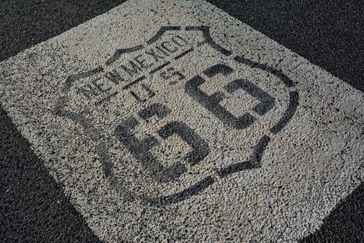 Historic Route 66 sing in New Mexico, Usa.