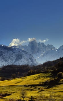 Naranjo de Bulnes (known as Picu Urriellu) in Picos de Europa National Park, Asturias, Spain