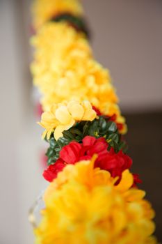 Close up of flower decorations