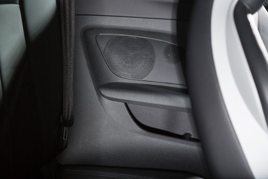Close up of car speaker