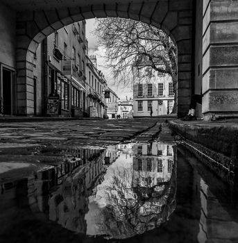 black and white relection in bath uk