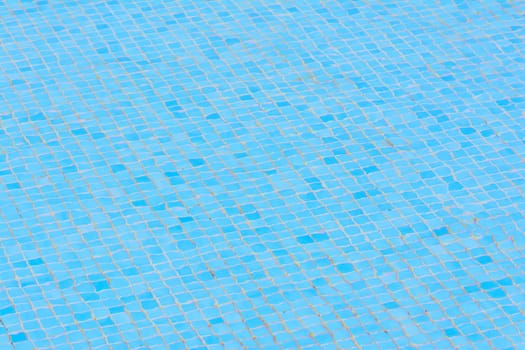 Mosaic floor in swimming pool