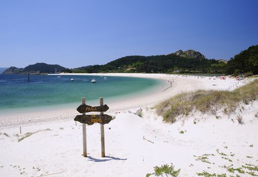 Cies Islands, National Park Maritime-Terrestrial of the Atlantic Islands of Galicia in Spain.