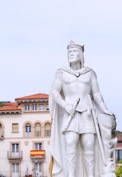 Statue of King Silo in Pravia. King of Asturias between 774 and 783