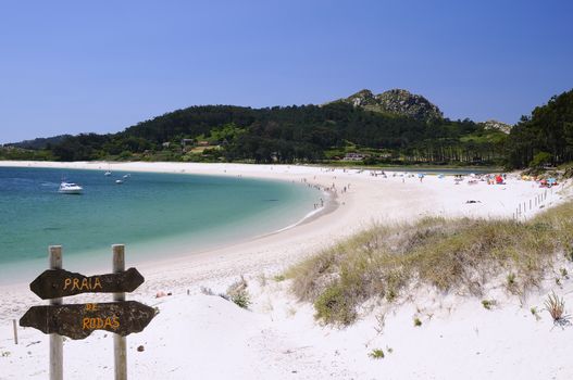 Cies Islands, National Park Maritime-Terrestrial of the Atlantic Islands of Galicia in Spain.